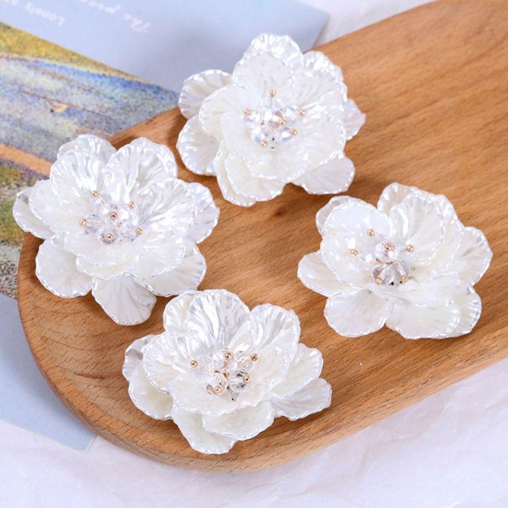 5Pcs Acrylic Garment Decoration Flower Multi-layer Design Multi-layer Flower Craft Hair Clip