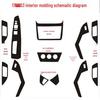 Carbon Fiber Interior Trim Stickers for 17 BAIC Huansu S3 Models
