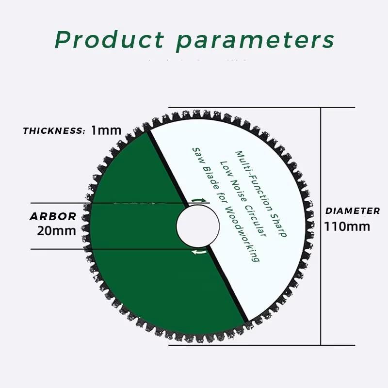 

1PC Woodworking Saw Blade 110mm Multifunctional Plastic Metal Wood Angle Grinder Cutting Disc Alloy Cutting Disc For Grinder