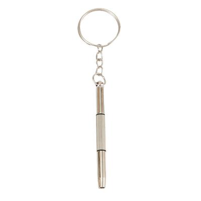 2 Stück Multifunktions-Mini-Schraubendreher 3-in-1 Schlitz Kreuz Sechskant Schraubendreher Brillen Handy Uhr Schrauben Reparatur Schlüsselanhänger Werkzeug