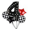 2pcs Black And White Striped Party Decoration Number Balloon Set