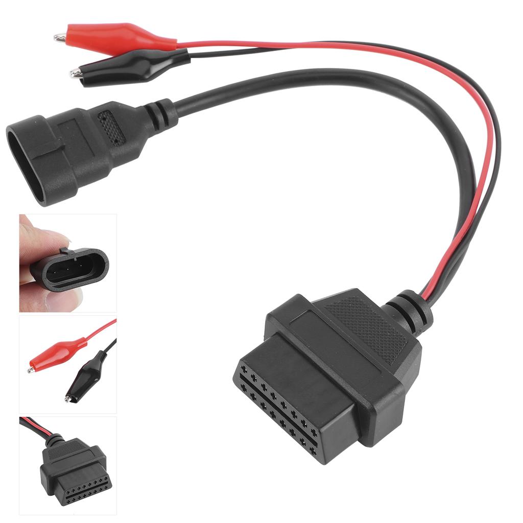 3Pin To OBD2 16Pin Adapter Cable Professional Auto Car Diagnostic Connector Fit for Fiat