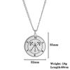 EUEAVAN Vintage Solomon Seal Pendant Necklaces Stainless Steel Silver Color King Asmoday Demon Sigil Amulet Jewelry Gifts