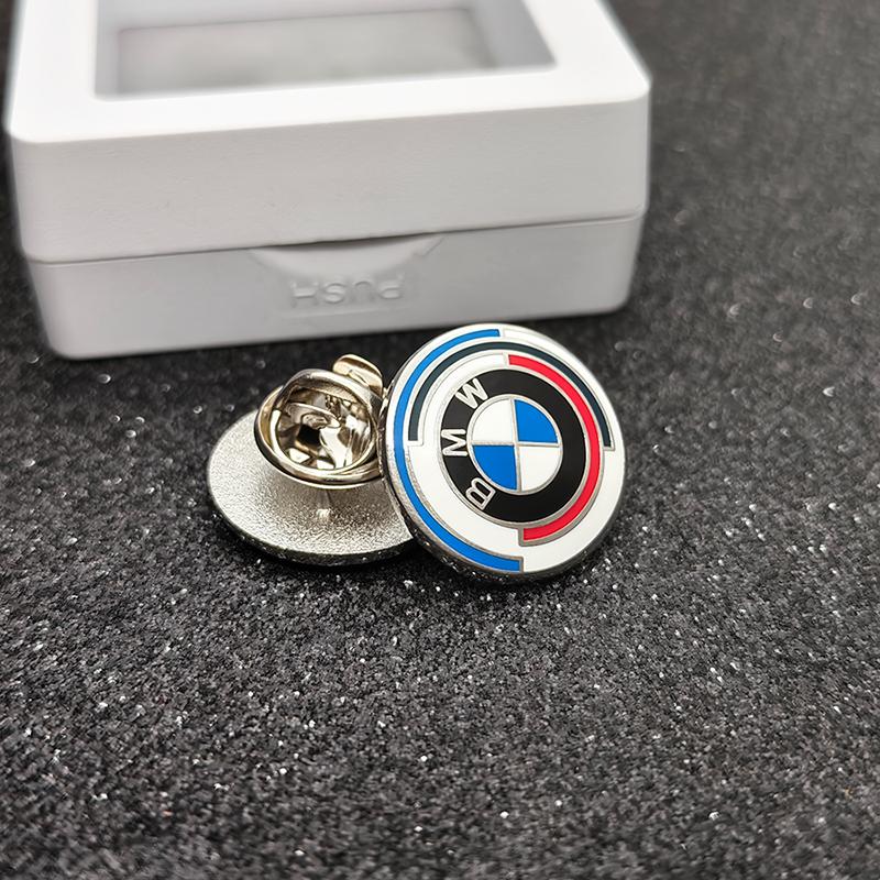 For BMW 50th E36 E39 E46 E60 Retro Handmade DIY Wallet Backpack Clothing Waistband Decorative Buckle Car Badge Shield Accessorie Sdvr52