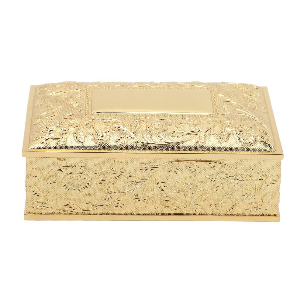 Zinc Alloy Trinket Storage Box Gold Treasure Chest Case Jewelry Boxes Keepsake Box  For Ladies