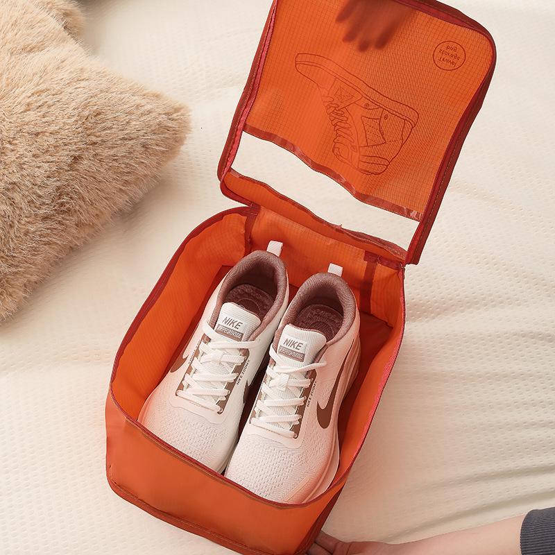 Large Sporty Travel Shoe Organizer Bag with Handheld and Small Shoe Storage Options