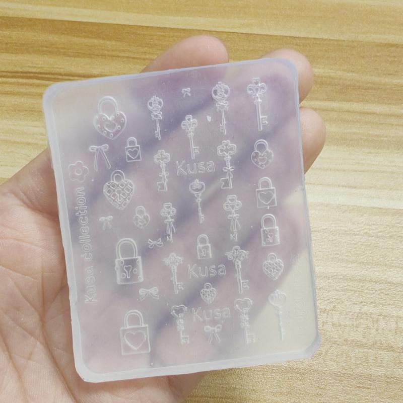 3D Silicone Nail Mold Flower Bow Butterfly Nails Templates Transparent Mold Diy Nail Art Decor Stamping Plates Manicure Tools