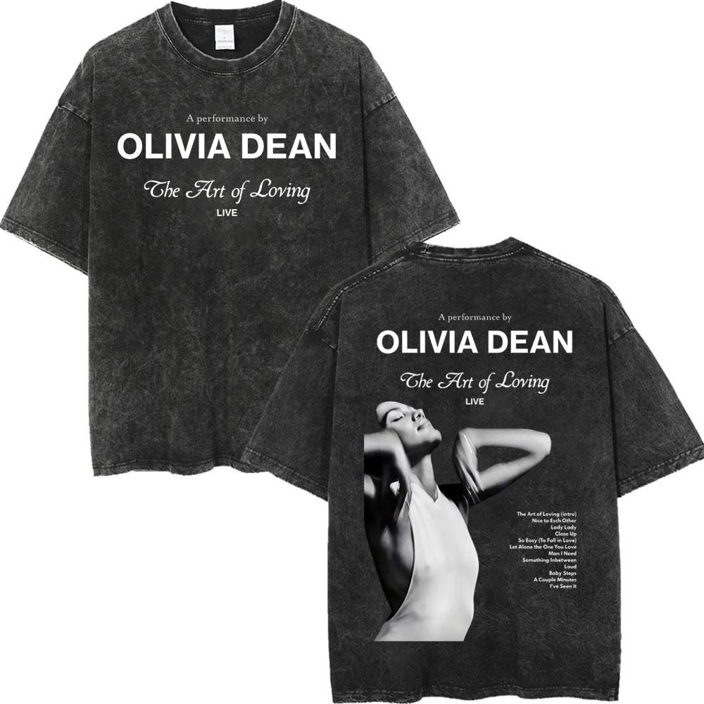 Vintage Washed The Art of Loving Tour Graphic T Shirts High Street Fashion Trend Tshirts Men Women Casual Cotton Tshirt