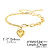 EUEAVAN Minimalist Love Pendant Bracelet for Women Stainless Steel Romantic Fat Heart Bracelets Festival Jewelry Gifts Wholesale