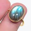 Labradorite Gemstone Handmade 925 Sterling Silver Jewelry Ring Size 7 KJ-1331