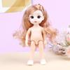 16cm Articulated Fashion Doll 13 Movable Joints Nude Unfinished Body DIY Dress Up Toy Ideal Gift for Girls