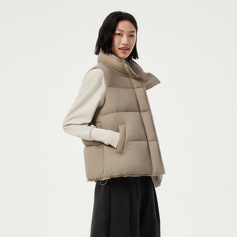 Tanbol Women's Short Stand Collar Down Vest