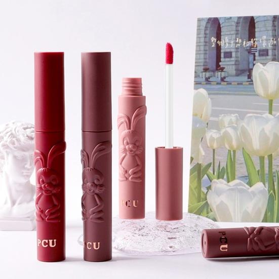 

Yousheng 2.2G Velvet Lip Glaze Relief Rabbit Charming Delicate Design Full Color One Swipe Application Lip Gloss