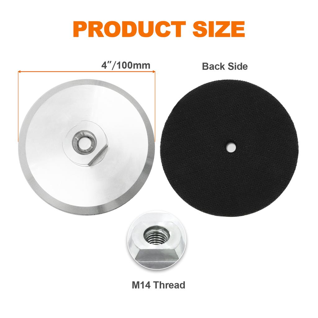 6Pcs 100mm 4inch Dry Polishing Pad Sanding Discs for Marble Granite Ceramic Stone  Angle Grinders Diameter