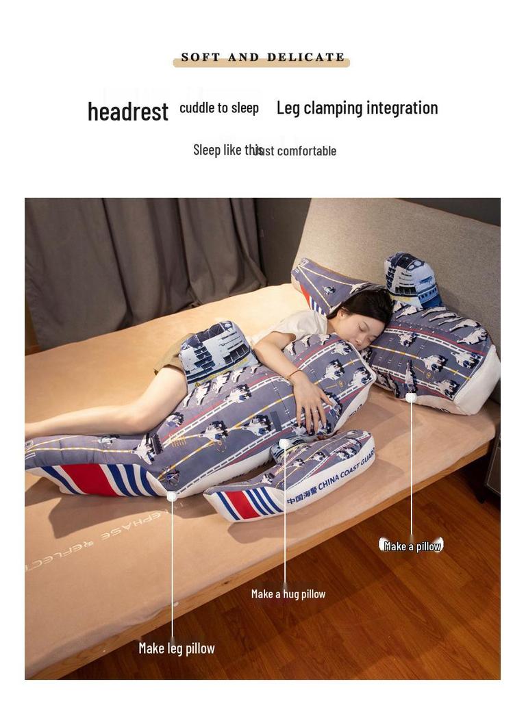 Uçak Peluş Uyku Yastığı ve Battaniye Seti - Ofis veya Ev Yastığı