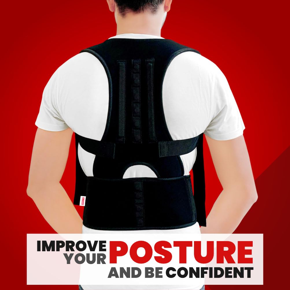 Dr. Ortho Posture Corrector Belt For Back & Shoulder, Back Support Belt For Men & Women, Back Straightener Brace For Spine & Body Posture Correct