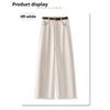 Brown straight wide-leg pants for women, 2026 new spring and autumn style, drapey suit pants, casual pants with a relaxed and casual feel