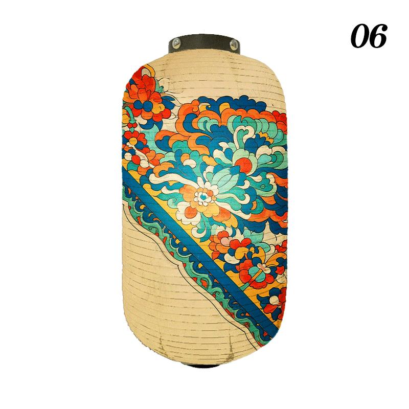 Oriental Style Festival Cloth Lanterns Antique Phoenix Printed Lantern Sushi Cuisine Advertising Sign Party Decoration Ornaments