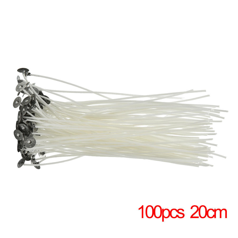 100Pcs Five Sizes 8/10/12/15/20 Cm Candle Sustainers Cotton Core Wicks For Diy