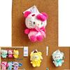Adorable Sanrio Kuromi Plush Pendant Keychain Stuffed Doll For Kids Gifts