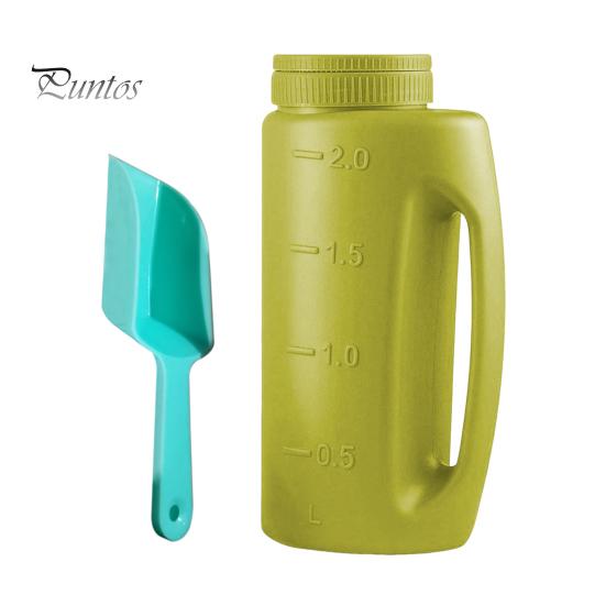 

Ручной разбрасыватель соли 2 л Разбрасыватель удобрений с регулируемыми режимами открытия Ручной разбрасыватель с совком для семян Размораживатель льда Sets зелёный