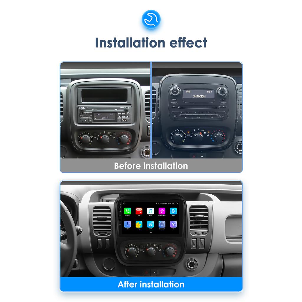 Hizpo 4G AI Hlasové Android Auto Rádio Pro Renault Trafic 3 2014-2021 Pro Opel Vivaro B 2014-2018 Carplay Auto Multimédia Inteligentní Obrazovka GPS 2din