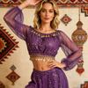 Functional Cosplay Top Long Sleeve Crop Tops for Various Dance Styles Belly Folk and Contemporary Performances