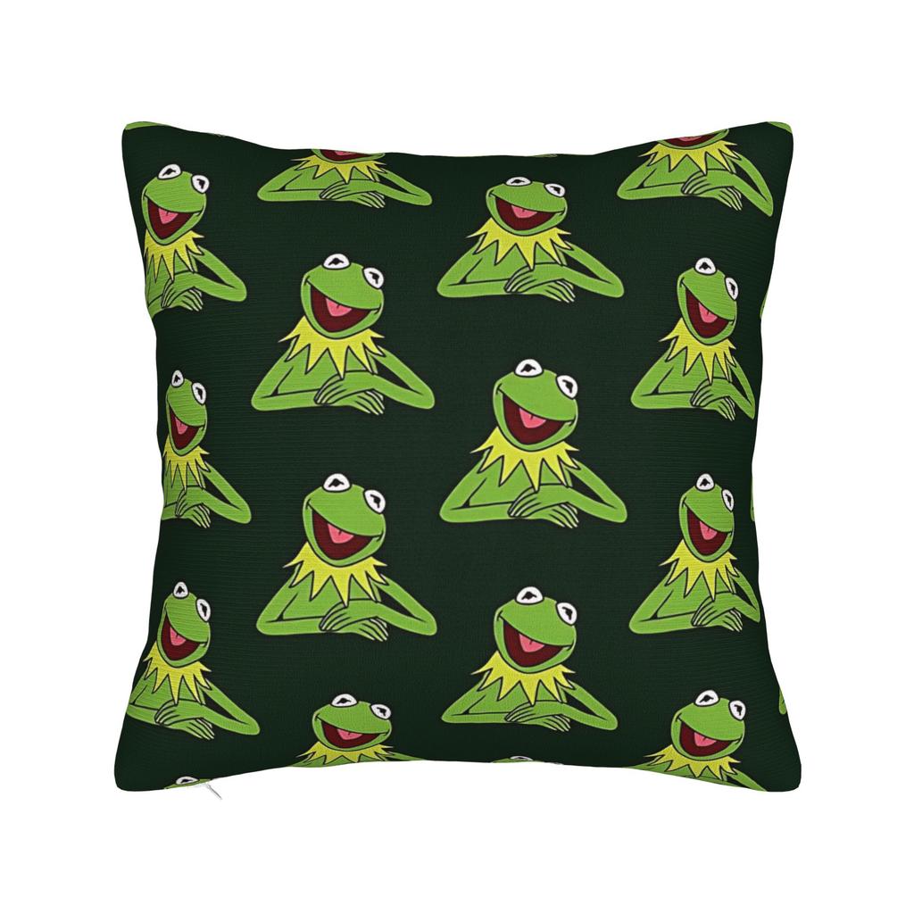 Kermit Square Pillow Case Polyester Decorative Pillow The Frog Meme Fashion Pillowcover Home Decor
