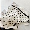 Black and white temperament polka dot versatile mulberry silk scarf women's satin silk 71 square scarf spring and summer scarf silk scarf