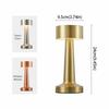 3 Color Changing LED Table Lamp USB Charging Metal Construction Retro Bar Lamp Modern Minimalist Bronze Colored