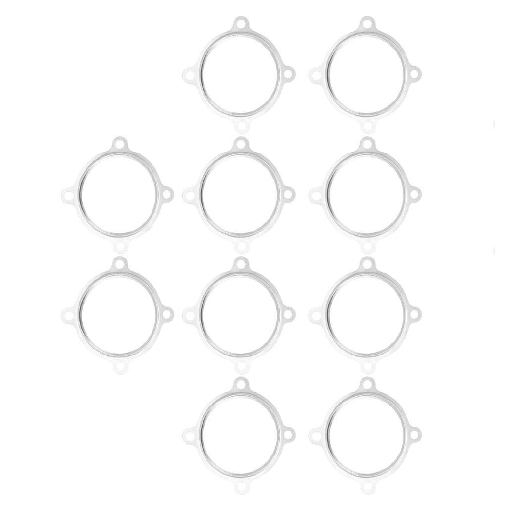10Pcs Turbo Down Pipe Gasket 3in 4 Bolts Stainless Steel Rust Resistant for GT30 GT35 T3 T2 T4 T6