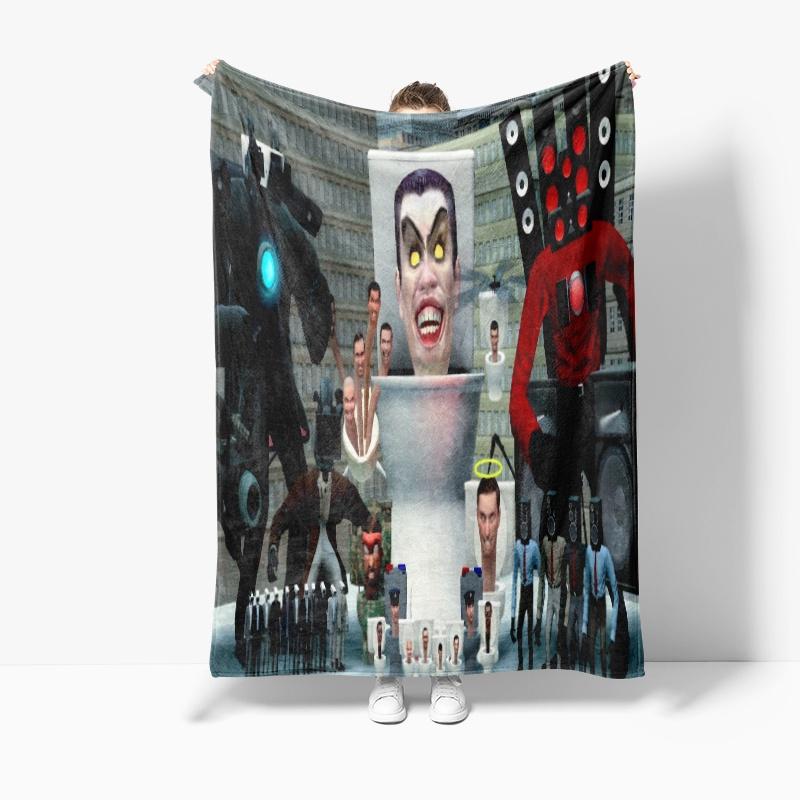 Die coolste Skibidi Toilettendecke – warme und weiche Flanelldecke für alle Jahreszeiten