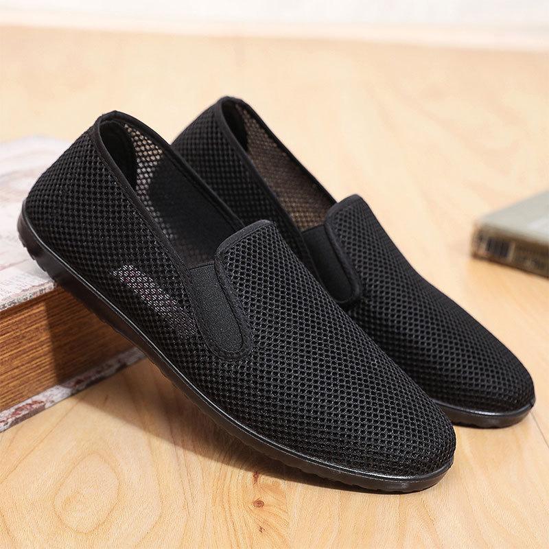 

Неглубокие повседневные туфли для мужчин Неглубокие дышащие мужские туфли на плоской подошве Весна-Осень Лоферы Однотонная обувь для активного отдыха Износостойкая новинка 2024 года EUR 44