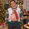 Office Tie Dad Bod Ugly Christmas Sweater Men 3D Print Polyester Crewneck Sweatshirt Funny Holiday Party Pullover