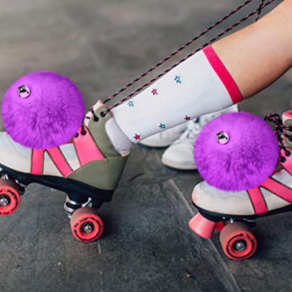 2 Pieces Kids Skates Laces Balls with Bells for Outdoor Activities Roller