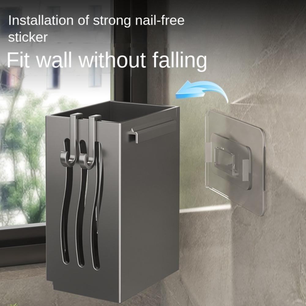 Punch Free Kitchen Utensil Rack Multifunctional Chopstick Barrel Draining Chopstick Holder  Kitchen