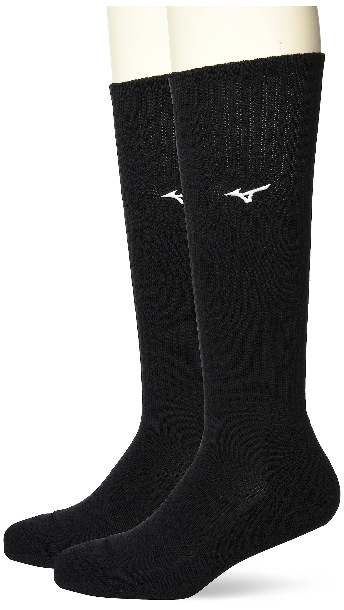 

Mizuno Volleyball Set of 2 Long Black and Sizes Wear, Socks, V2MXA001, White, 25-27