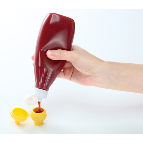 Marna Mayo Ketchup Push Bottle (for ketchup, mayonnaise, and other condiments) Lunch Box Container, Sauce Container, K665