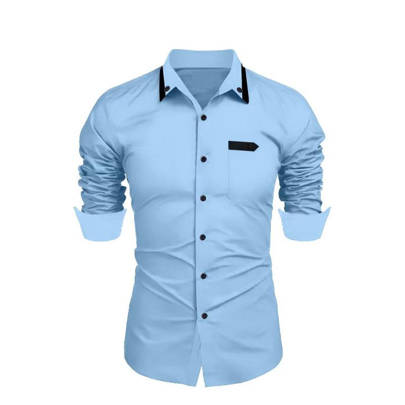New Spring Autumn Men's Shirts Casual Business Fashion Trendy Long Sleeve Tops