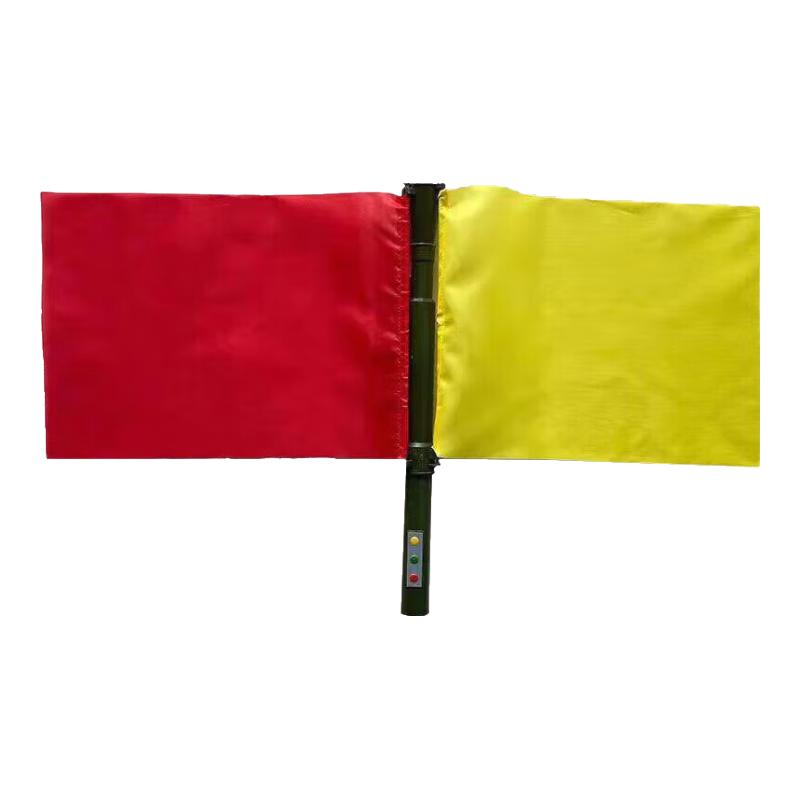 Multicolor Flashing LED Command Signal Flag with Horn