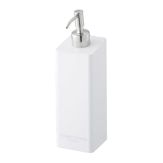 [Introduced on Hirunandesu] Yamazaki Jitsugyo Magnetic Two-Way Dispenser Conditioner White Approx. W7XD9XH24cm Tower Pump Dispenser Bottle 4260