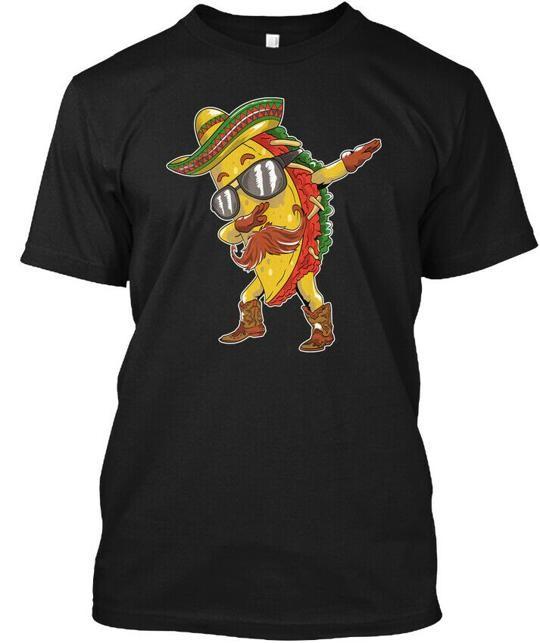 Funny Taco Dabbing And Sombrero- Mexican T-Shirt Made in the USA Size S to 5XL S разноцветный