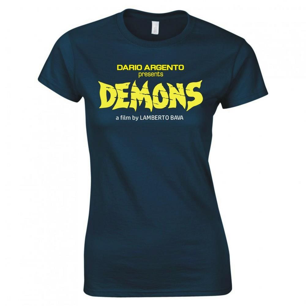 Inspired By Dario Argento Demons Logo Cult Movie Ladies Skinny Fit Tshirt S