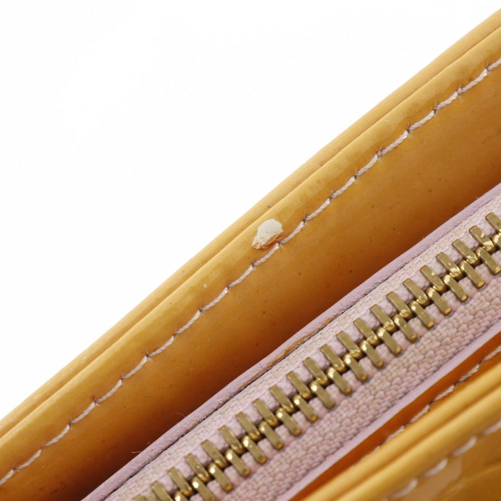 LOUIS VUITTON Houston Tote Bag M91054 Rose yellow Monogram Vernis Women Used