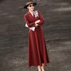 Elegant Embroidered A-Line Blazer Dress