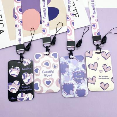Cartoon Fruit Card Holder Business Badge Card Case ABS Employee Case Cover Student Lanyard ID Name Card Holder