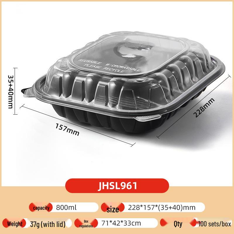 

Dual-Color Disposable Microwaveable Fast Food Boxes - 8 & 9 Sizes for Hamburgers