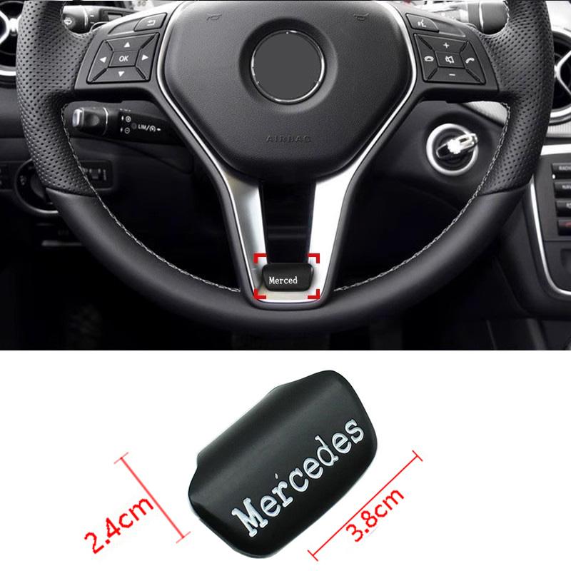 GLC GLB Car Emblem Steering Wheel Sticker Decoration Accessories For Mercedes Benz AMG Brabus Smart Maybach W204 GLC CLA W205 W