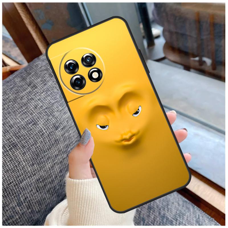 3D Funny Face Cute Case For OnePlus 13R 13T 12R 10R 10T 15 13 12 11 10 9 Pro Nord 5 CE 2 3 4 Lite N20 N30 Coque