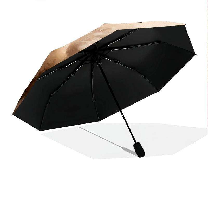 Two Bichon Pattern, Automatic Folding Umbrella, Portable and Foldable Design, 8 Ribs, a Christmas or Birthday Gift.